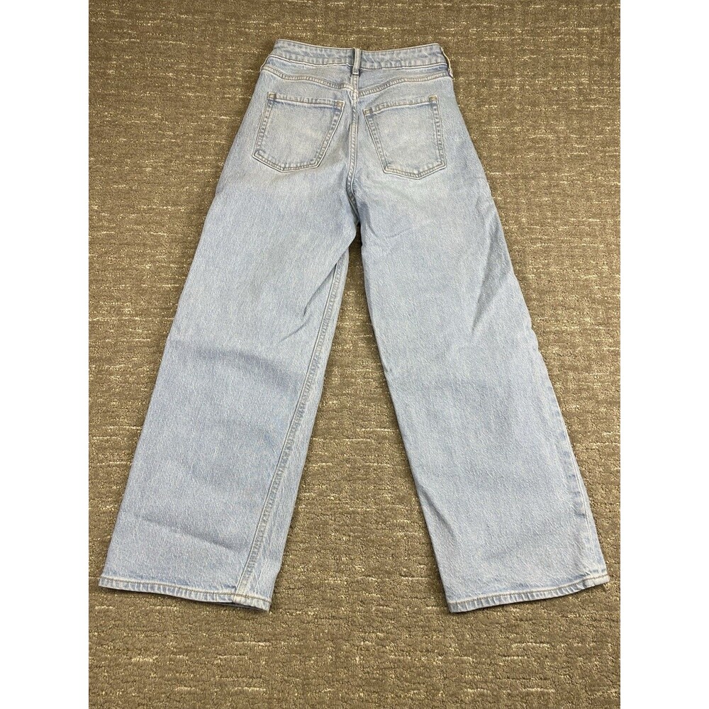 Old Navy Extra High Rise Sky Hi Wide Leg 0 Jeans Secret Smooth Pockets Women’s